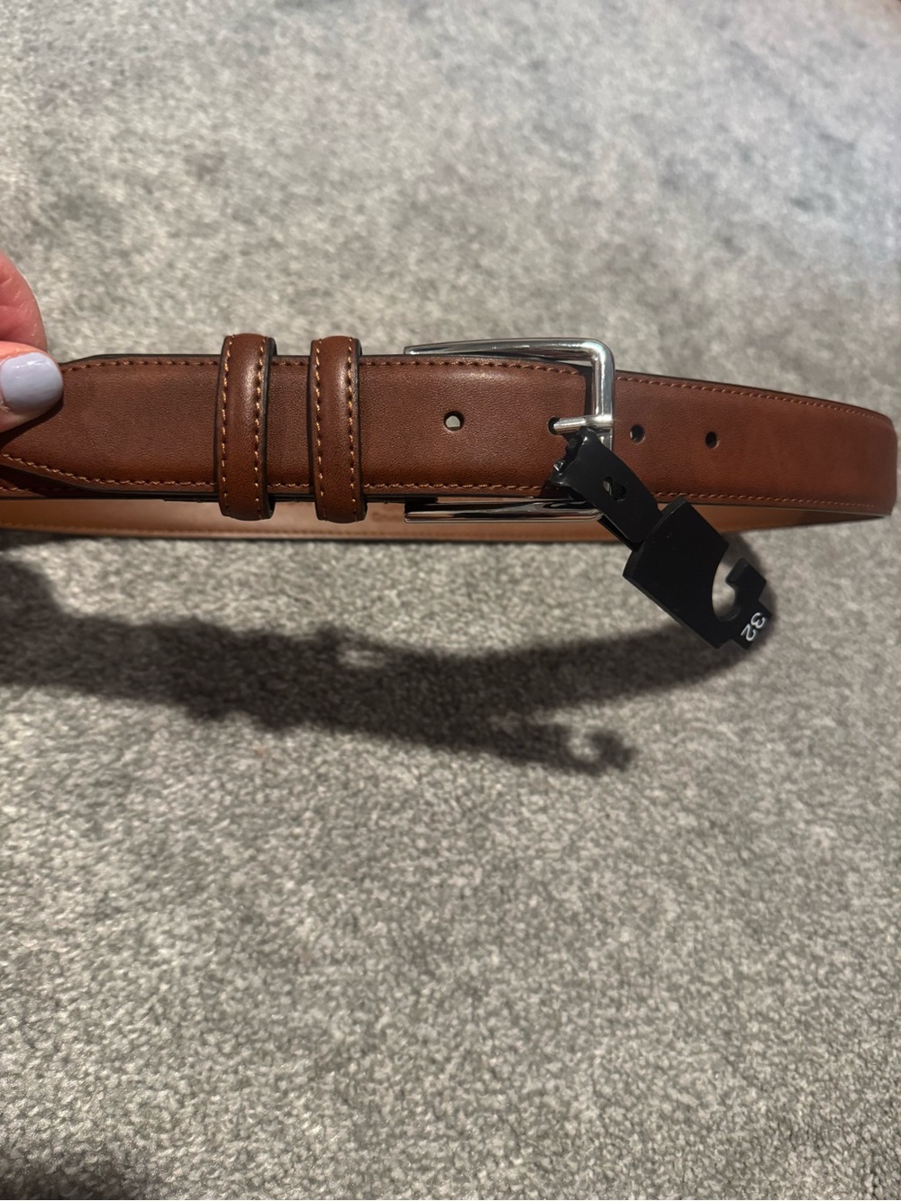 NWOT nordstrom mens shop leather belt 32